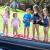 Konfidence - Costum inot copii cu sistem de flotabilitate ajustabil blue stripe 4-5 ani